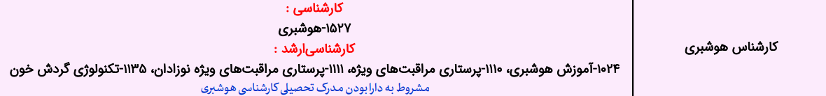 شغل کارشناس هوشبری
